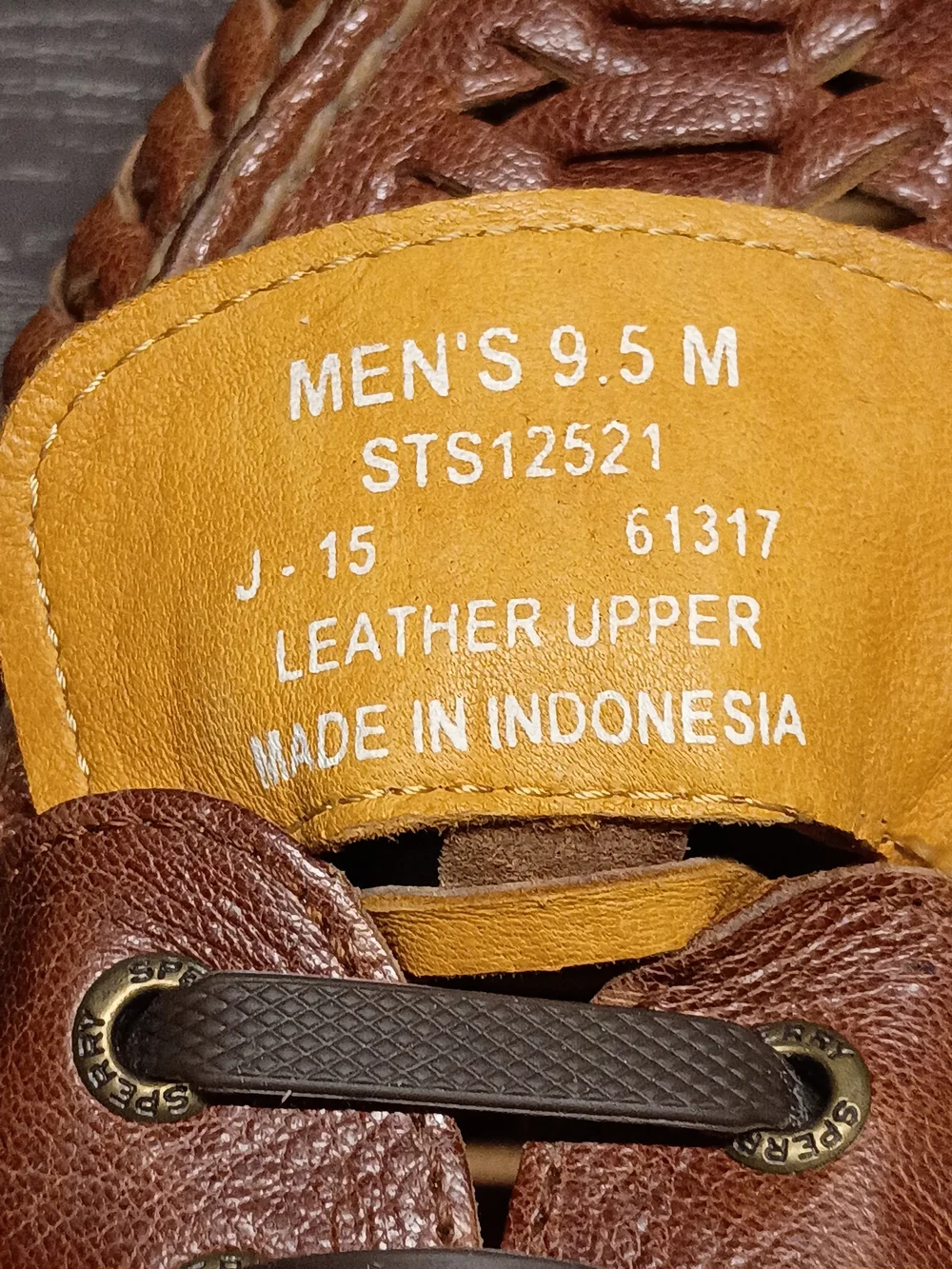 Sperry GOLD CUP Brown Woven Leather Boat Shoes. Men's 9.5M. Like NEW!!!